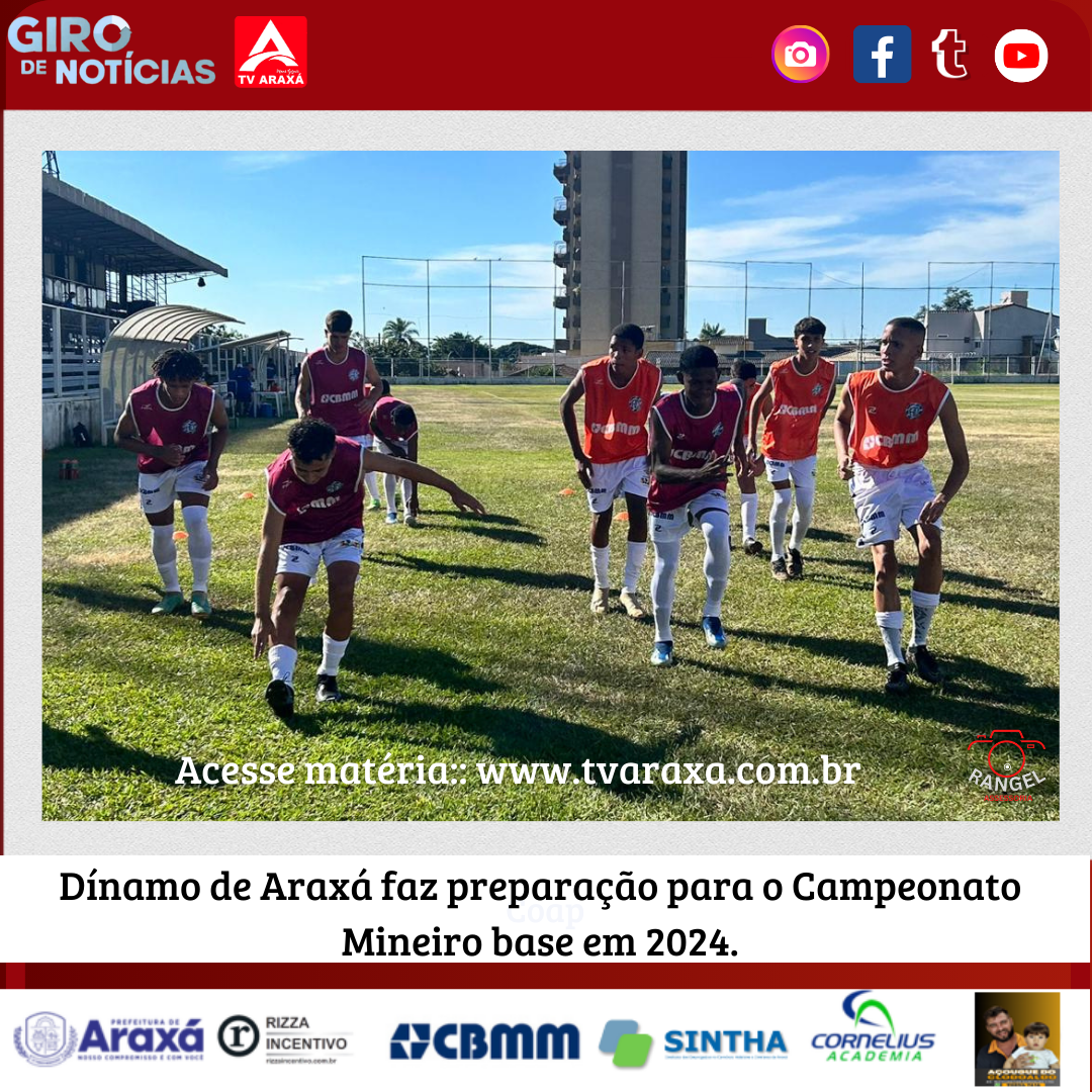 Dínamo de Araxá faz preparação para o Campeonato Mineiro base em 2024.