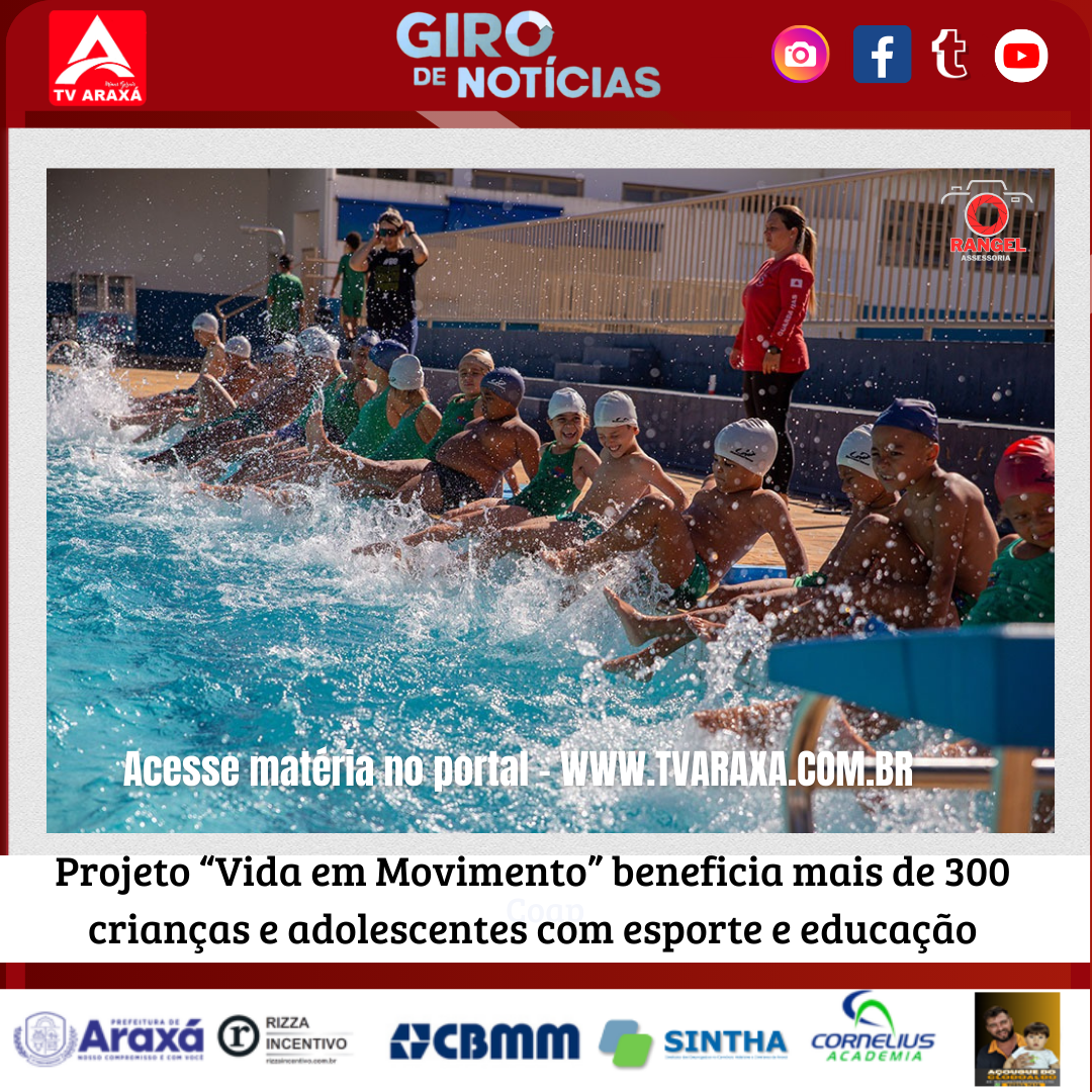 Projeto “Vida em Movimento” beneficia mais de 300 crianças e adolescentes com esporte e educação