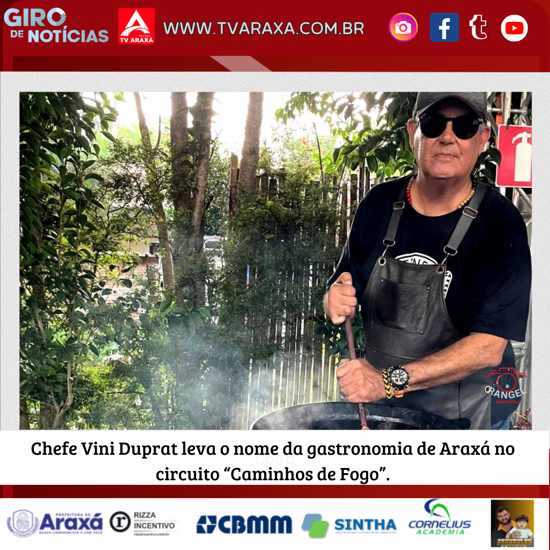 Chefe Duprat leva o nome da gastronomia de Araxá no circuito “Caminhos de Fogo”.