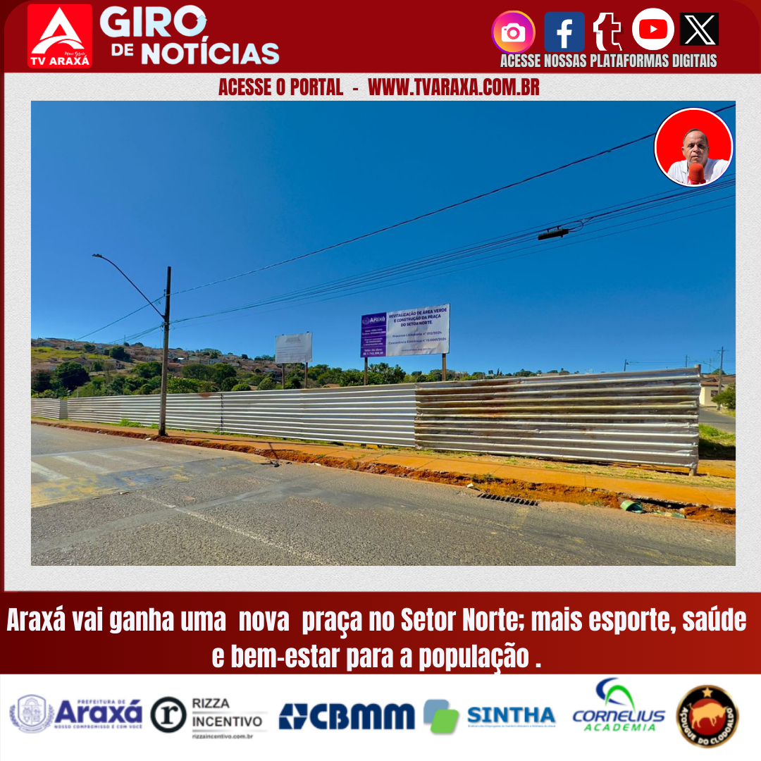 Araxá vai ganha uma  nova  praça no Setor Norte; mais esporte, saúde e bem-estar para a população.