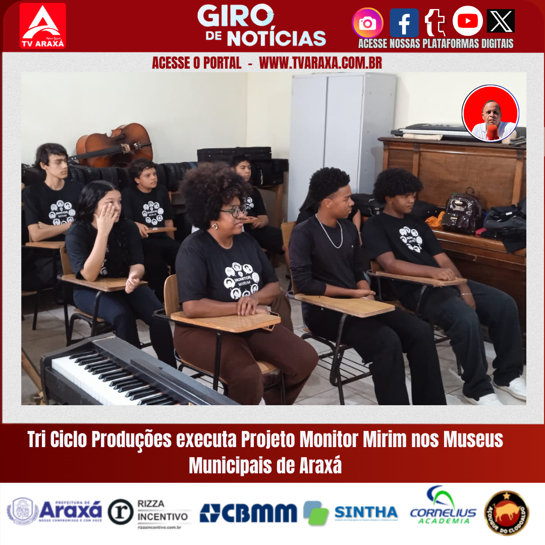 Tri Ciclo Produções executa Projeto Monitor Mirim nos Museus Municipais de Araxá