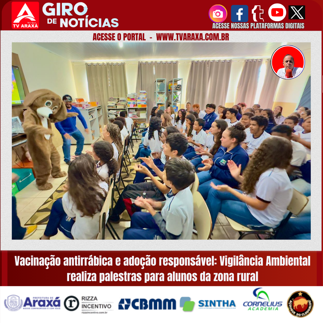 Vacinação antirrábica e adoção responsável: Vigilância Ambiental realiza palestras para alunos da zona rural