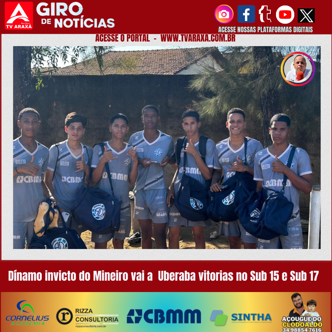 Dínamo invicto do Mineiro vai a  Uberaba vitorias no Sub 15 e Sub 17