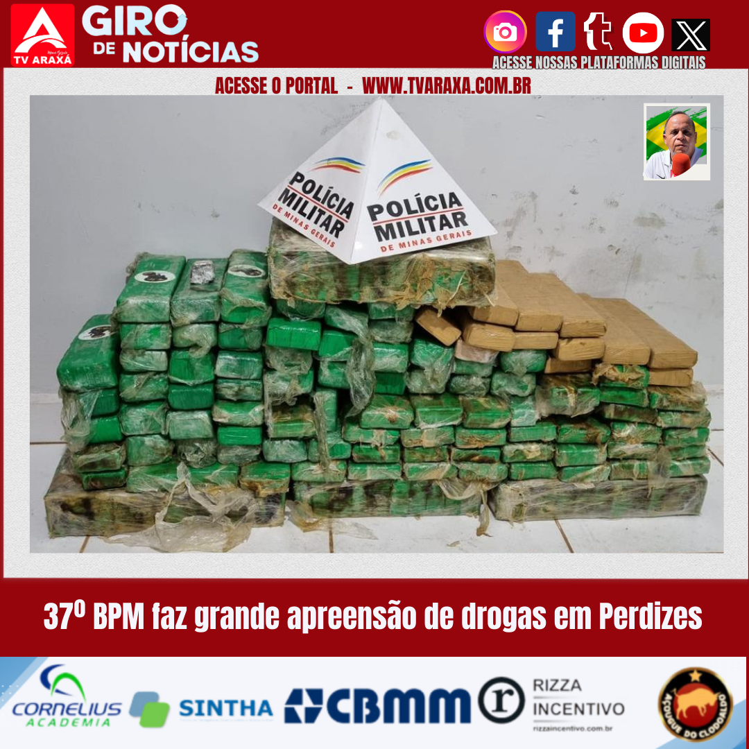 37º BPM faz grande apreensão de drogas em Perdizes