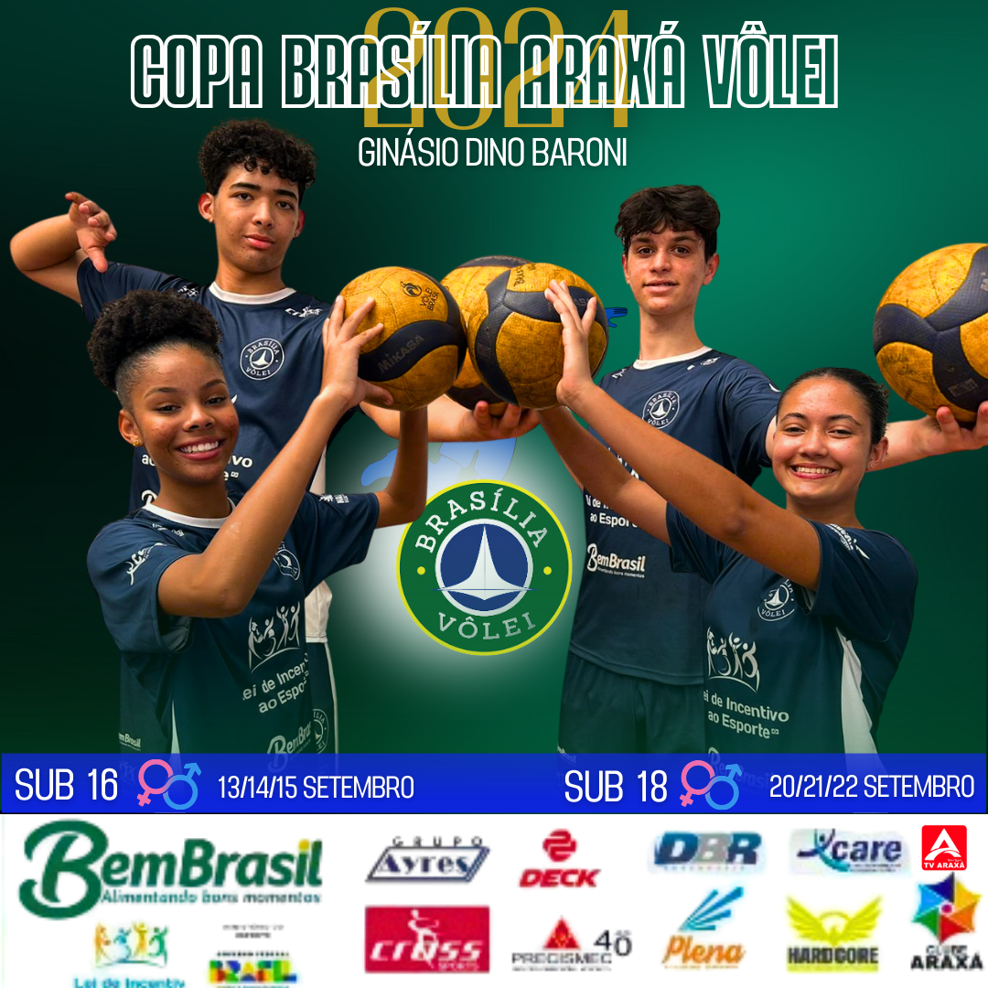 1º Copa Brasília Araxá Vôlei  de base começa no dia 13 setembro.