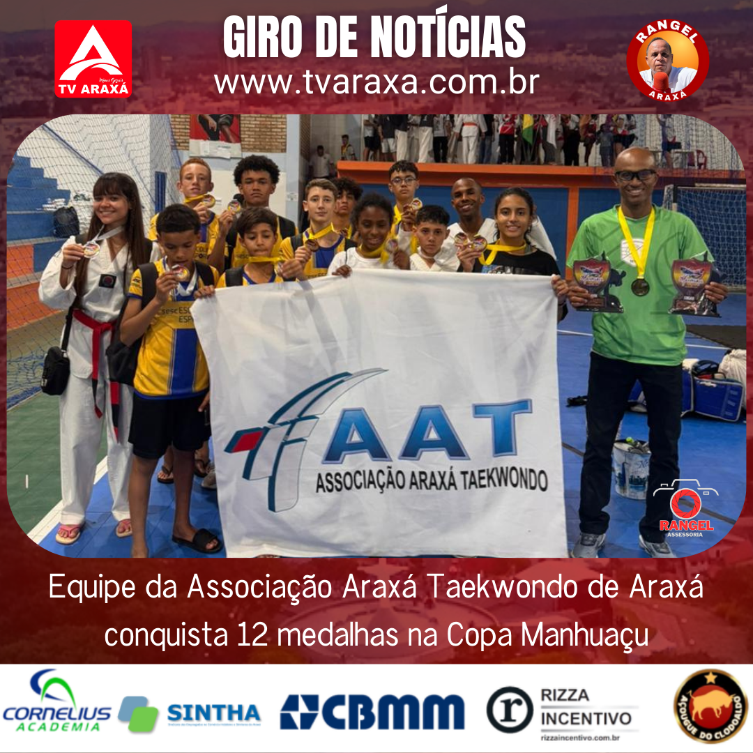 Equipe da Associação Araxá Taekwondo de Araxá conquista 12 medalhas na Copa Manhuaçu