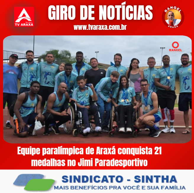 Equipe paralímpica de Araxá conquista 21 medalhas no Jimi Paradesportivo