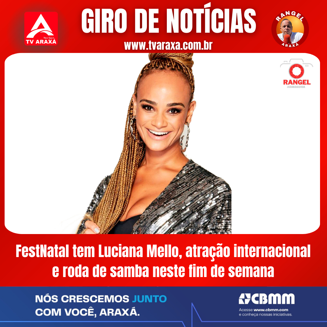 FestNatal tem Luciana Mello, atração internacional e roda de samba neste fim de semana