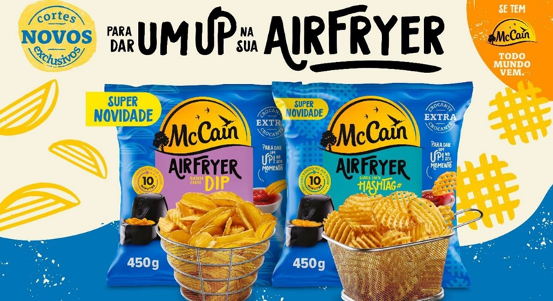 Lançamentos de produtos  2024: McCain Airfryer Dip e McCain Airfryer Hashtag