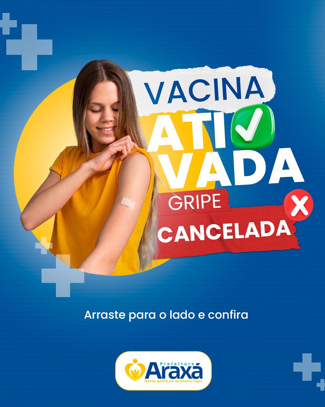 37,9% adesão à vacina contra a gripe segue baixa entre grupos prioritários em Araxá