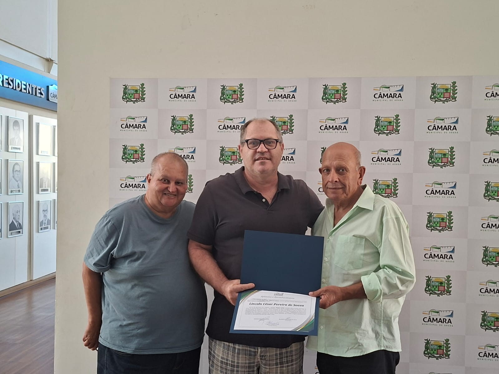 Vereador Roberto do Sindicato homenagea com Moção de Aplausos e Reconhecimento LINCOLN CÉSAR PEREIRA DE SOUZA