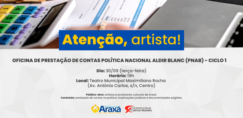 Fundação Cultural Calmon Barreto promove oficina de capacitação sobre prestação de contas da Lei Aldir Blanc