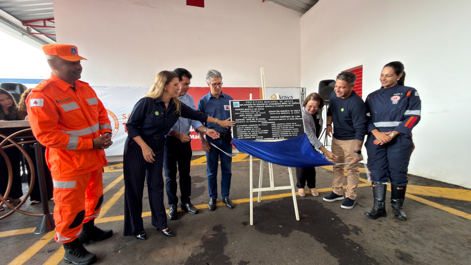 Araxá inaugura base do SAMU, um  avanço no atedimento de urgência e emergência.