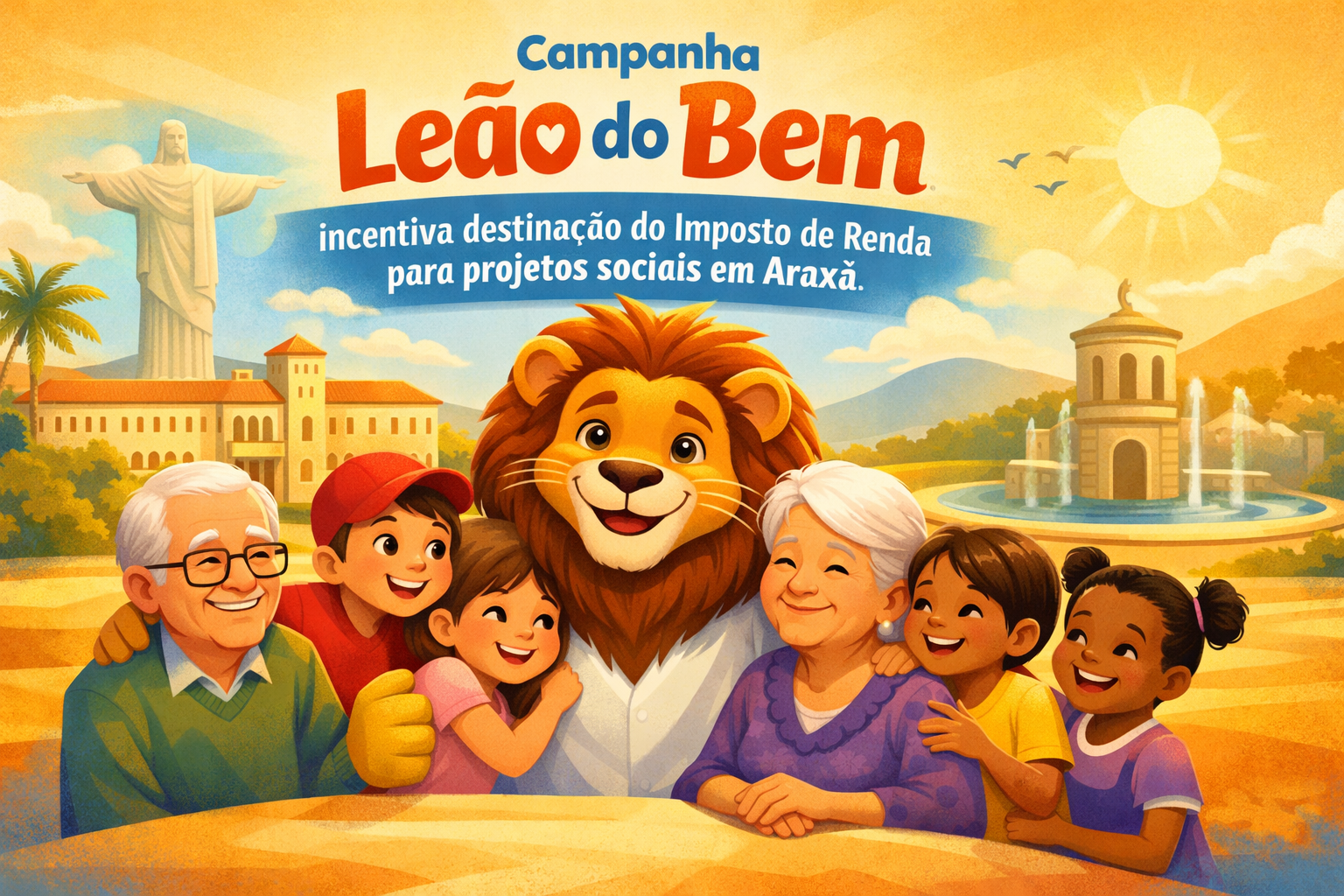Campanha Leão do Bem incentiva destinação do Imposto de Renda para projetos sociais em Araxá