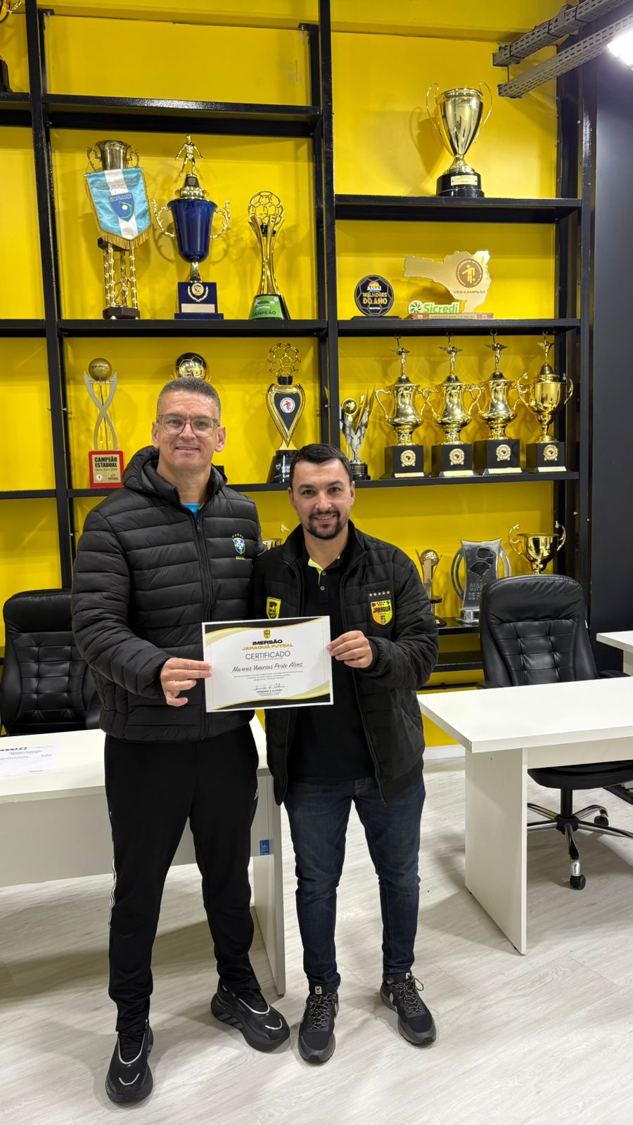 Marcus Porto Coordenador da Chute Inicial busca capacitação em uma das maiores referências do futsal brasileiro