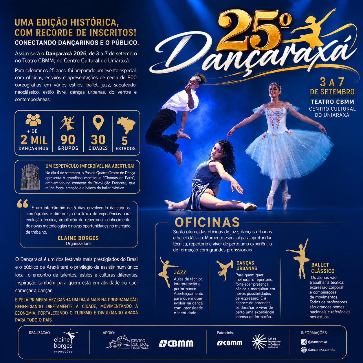 25º DANÇARAXÁ:A DANÇA VIVE, A EMOÇÃO TRANSFORMA.