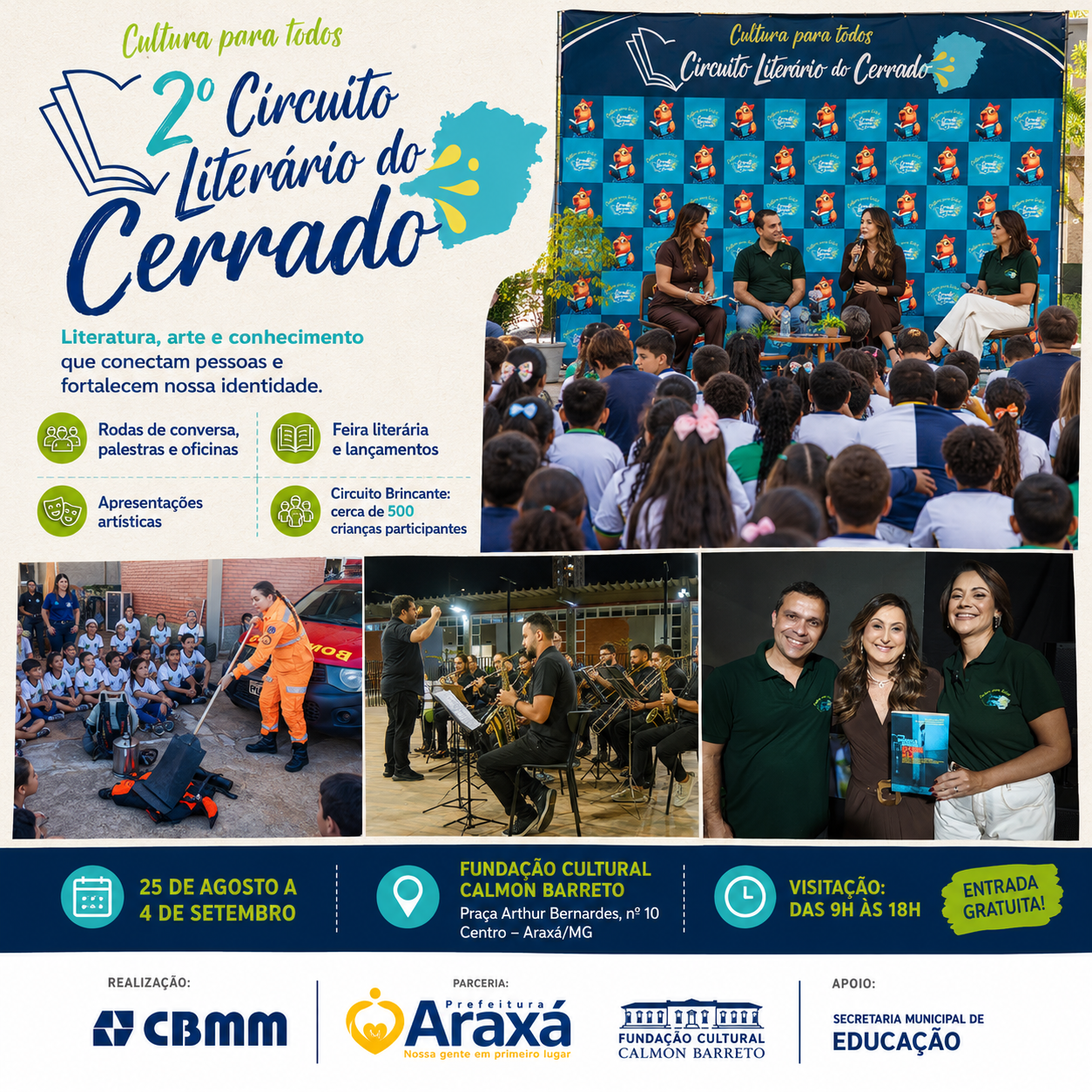 2º Circuito Literário do Cerrado reúne comunidade e valoriza literatura regional em Araxá