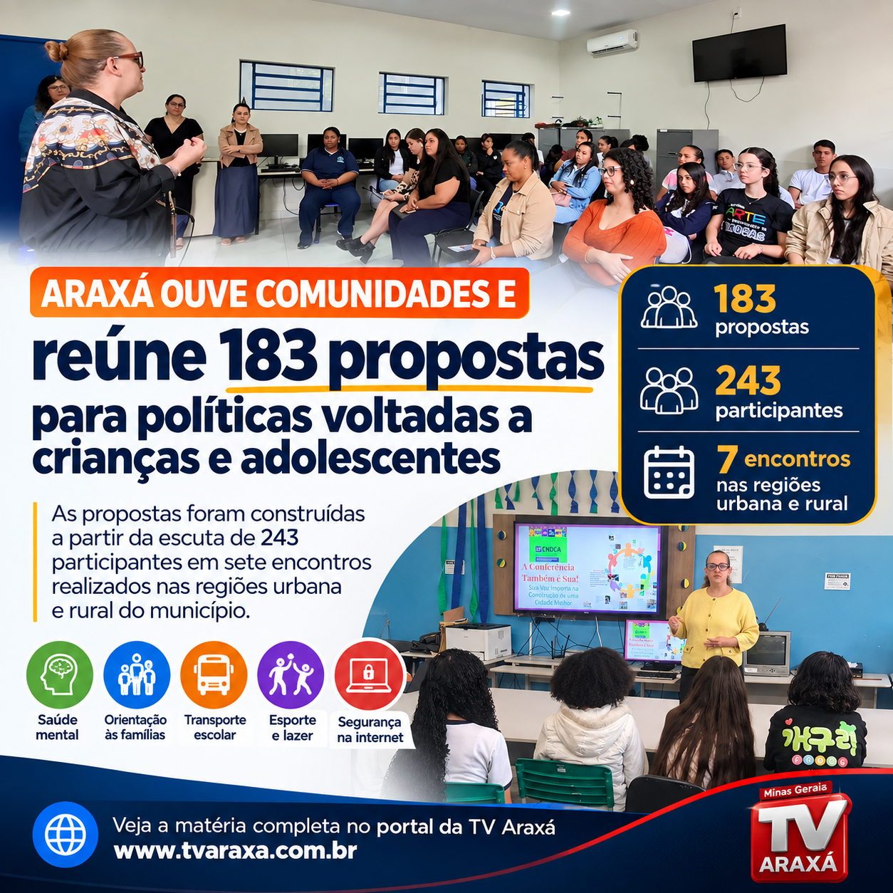 Araxá reúne 183 propostas para fortalecer políticas voltadas a crianças e adolescentes