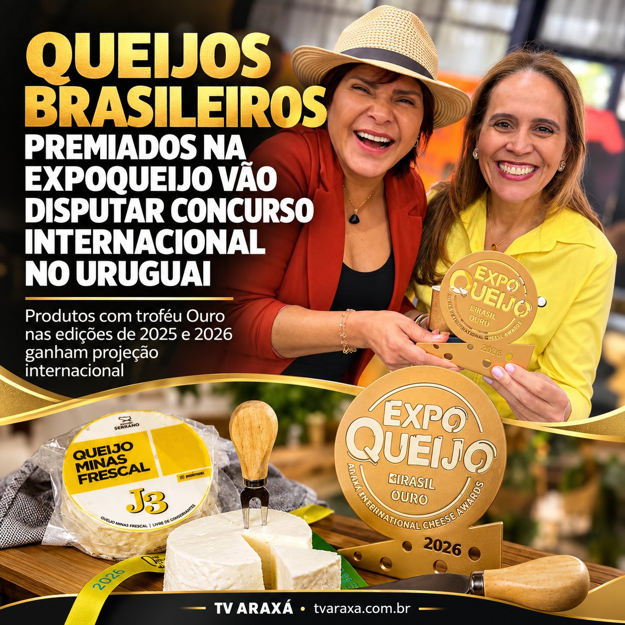 Produtores brasileiros comemoram presença de queijos premiados na ExpoQueijo em concurso no Uruguai